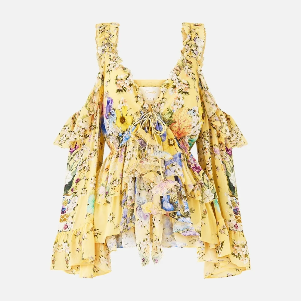 Camilla cold shoulder ruffle top - Picture 6 of 15